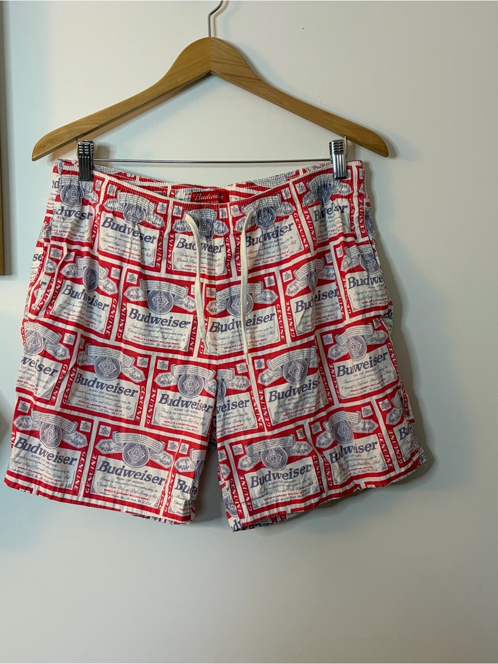 Budweiser X Pacsun Logo Print Swim Shorts size Large